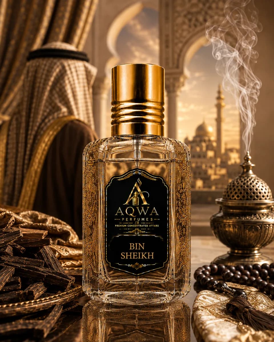Aqwa Bin Sheikh: The Sovereign Arabian Accord of Royal Saffron, Frankincense, and Smoky Amber