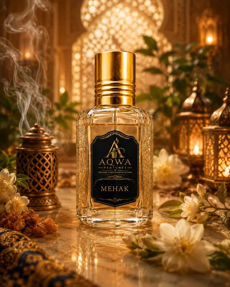 Aqwa Mehak: The Timeless Indian Floral Garland of Kannauj Rose, Jasmine, and Creamy Sandalwood